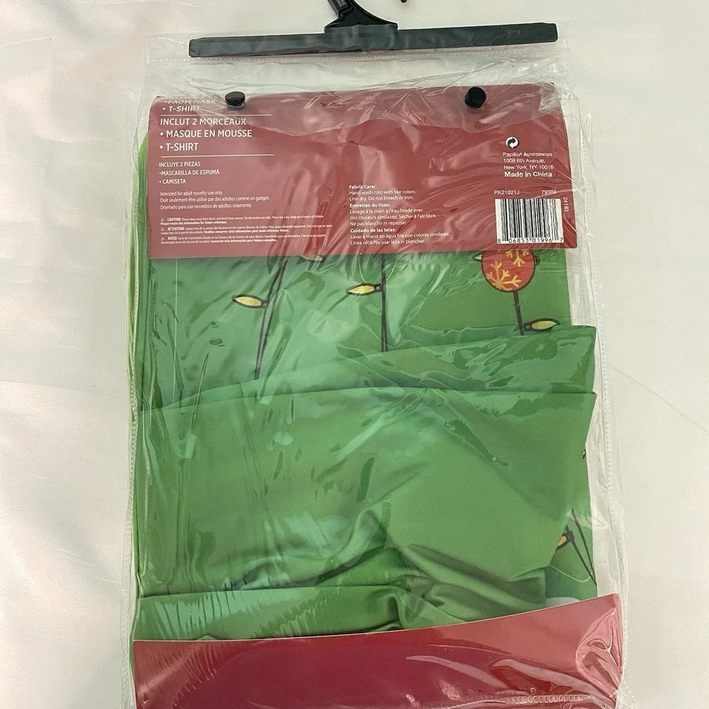 Men's 2 Piece Halloween Merry AF‎ Christmas T-Shirt And Foam Mask